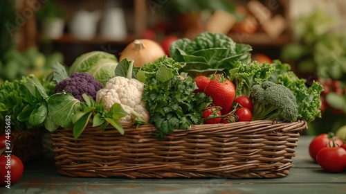 Fresh Vegetables in a Basket