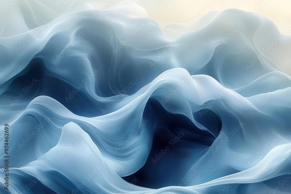 Obraz premium abstract minimalist wallpaper flowing curved lines subtle gradient background monochromatic palette zeninspired brushstrokes negative space
