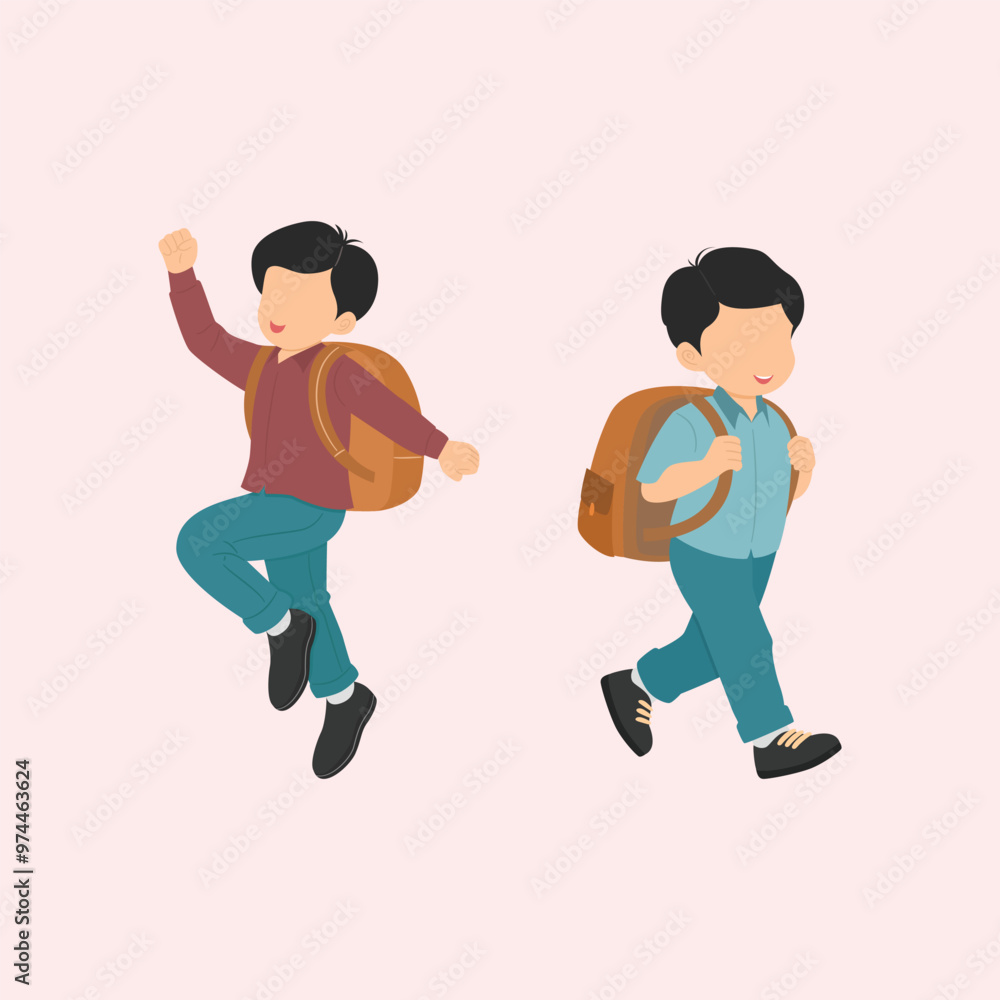 Student character vector illustration Student character vector illustration