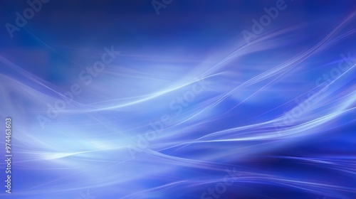 Abstract blue background with smooth curved lines, featuring a gradient from deep to light shades. The design emphasizes a wave-like curve, symbolizing fluidity and movement. This elegant and minimali