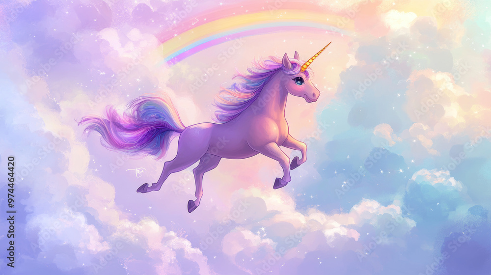 Unicorn Rainbow Sky. Unicorn Rainbow Sky.