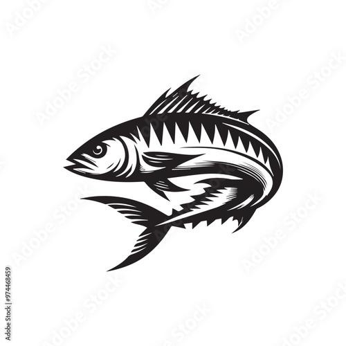 Creative Set Of A Fish Vector Design.