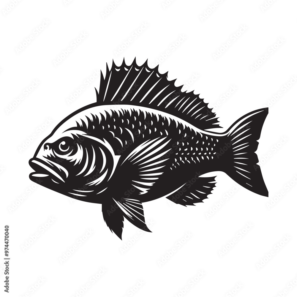 Creative Set Of A Fish Vector Design. Creative Set Of A Fish Vector Design.