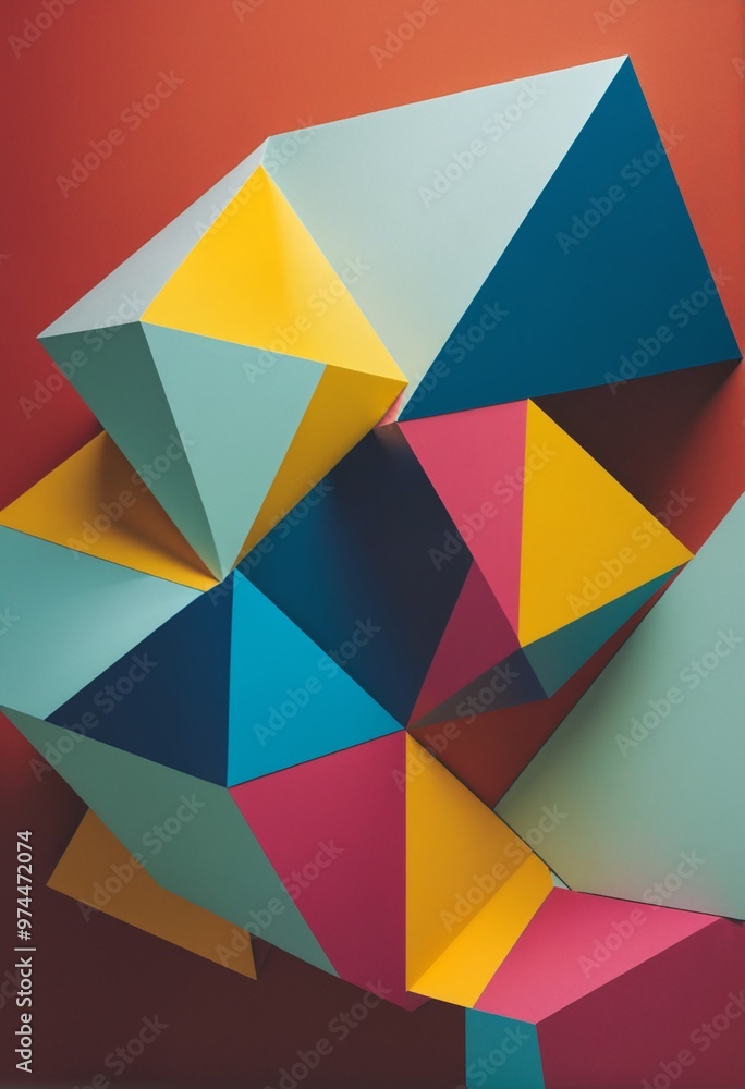 Colorful abstract geometric shapes Colorful abstract geometric shapes