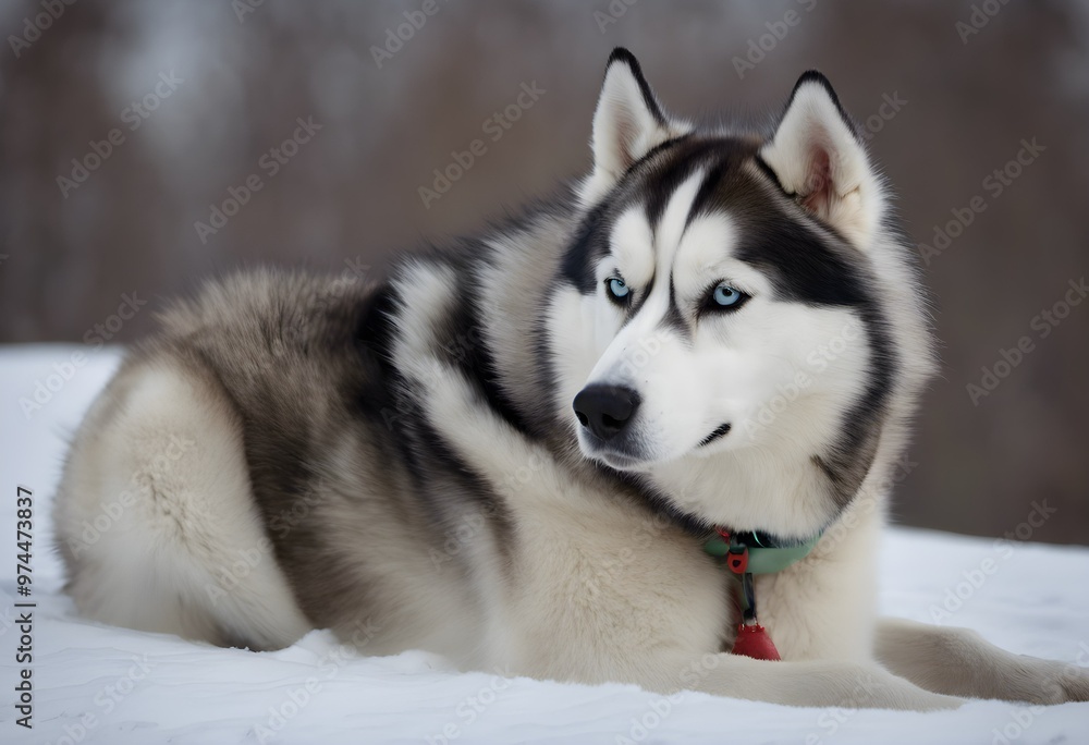A view of a Husky dog A view of a Husky dog