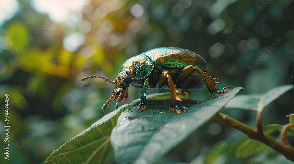 Shiny beetle close up wallpaper Shiny beetle close up wallpaper