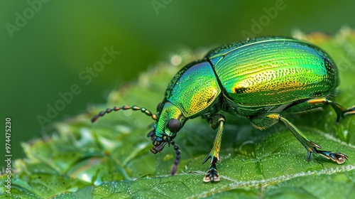 Shiny beetle close up wallpaper