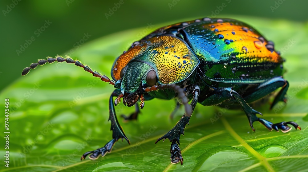 Shiny beetle close up wallpaper Shiny beetle close up wallpaper