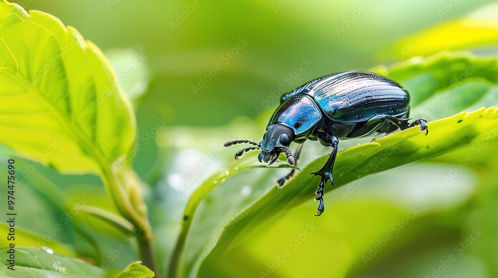 Shiny beetle close up wallpaper Shiny beetle close up wallpaper