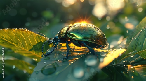 shiny beetle wallpaper photo