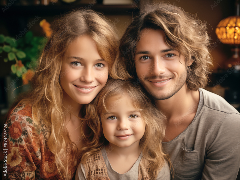 A happy smiling family A happy smiling family