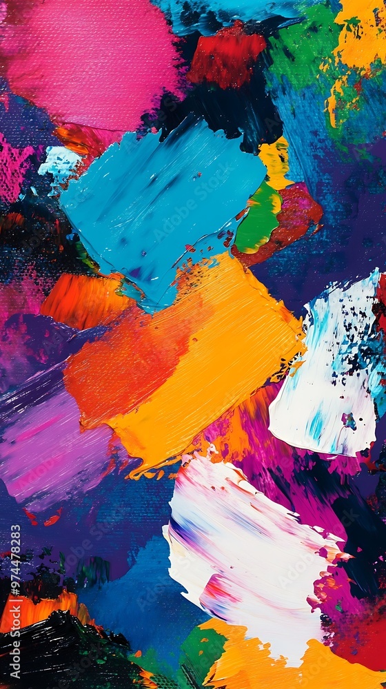 Abstract Oil Painting with Bold Strokes and Vibrant Colors. Abstract Oil Painting with Bold Strokes and Vibrant Colors.