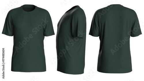 man high definition textured plain color Tshirt design with white background for mockup design 