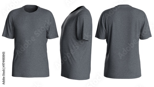 man high definition textured plain color Tshirt design with white background for mockup design 