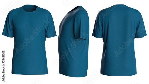 man high definition textured plain color Tshirt design with white background for mockup design 