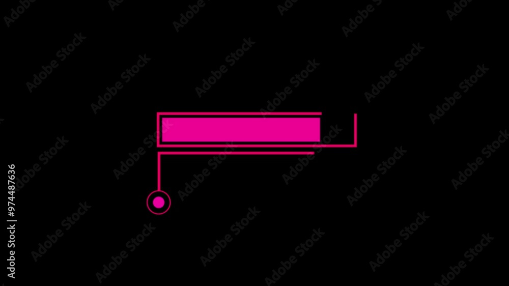 Simple HUD elements frame lines callout animation. Alpha channel.. A black background. Simple HUD elements frame lines callout animation. Alpha channel.. A black background.