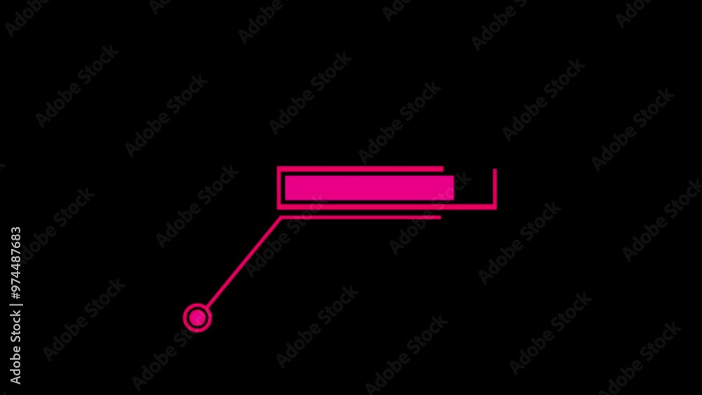 Simple HUD elements frame lines callout animation. Alpha channel.. A black background. Simple HUD elements frame lines callout animation. Alpha channel.. A black background.