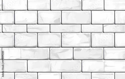 Seamless white brick wall texture background. Modern and clean design, perfect for interior decoration, architectural projects, and digital art.