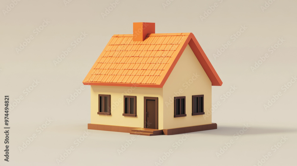 Low Poly House. Low Poly House.