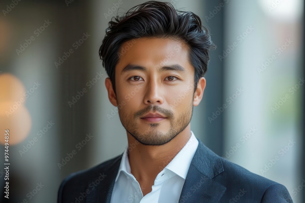 charismatic asian businessman portrait confident pose crisp white background professional attire charismatic asian businessman portrait confident pose crisp white background professional attire