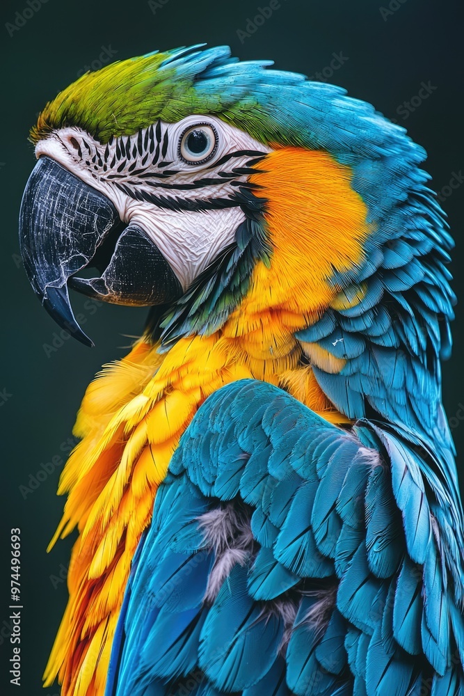 Fototapeta premium beautiful parrot close up. Selective focus