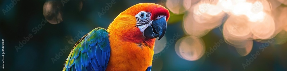 Obraz premium beautiful parrot close up. Selective focus
