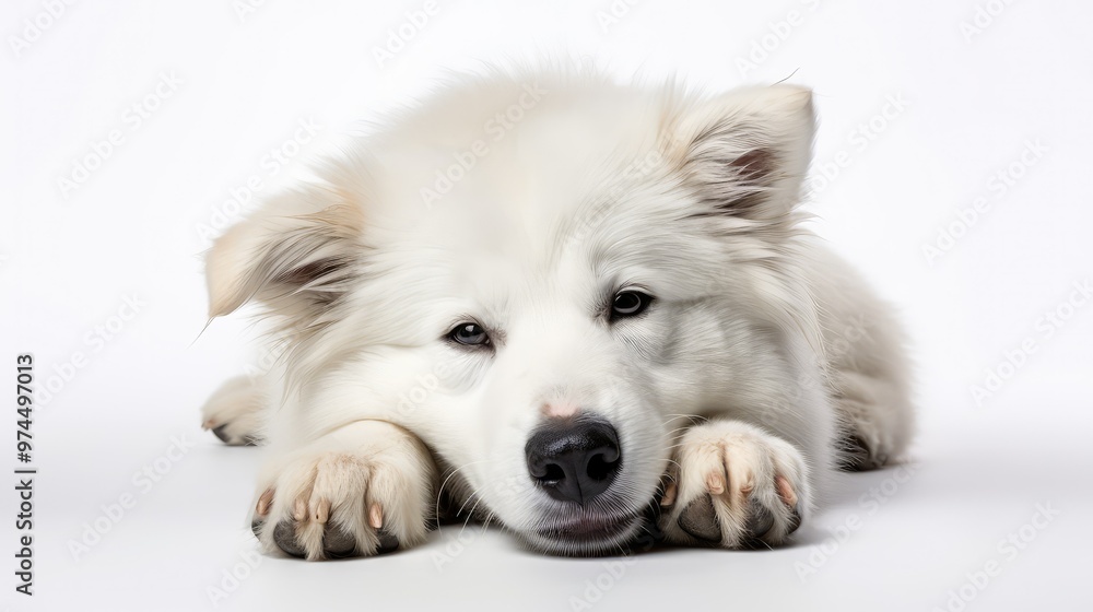 grief sad dog white background grief sad dog white background
