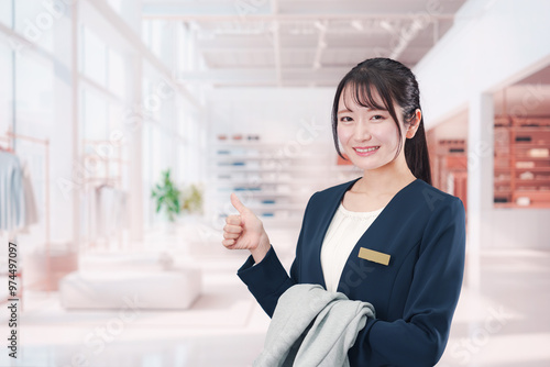Free Download 衣料品店で働く若い女性 - GFXLoad