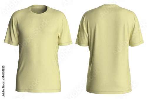 Plain color man t shirt design with isolated background for mockup design with round neck