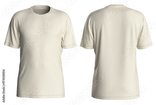 Plain color man t shirt design with isolated background for mockup design with round neck