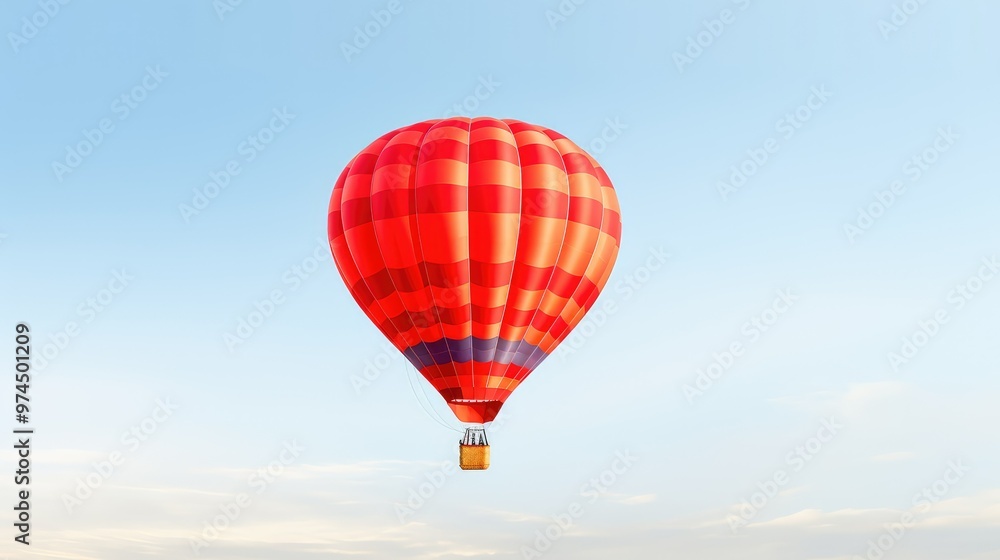 Naklejka premium vibrant hot air balloon on white