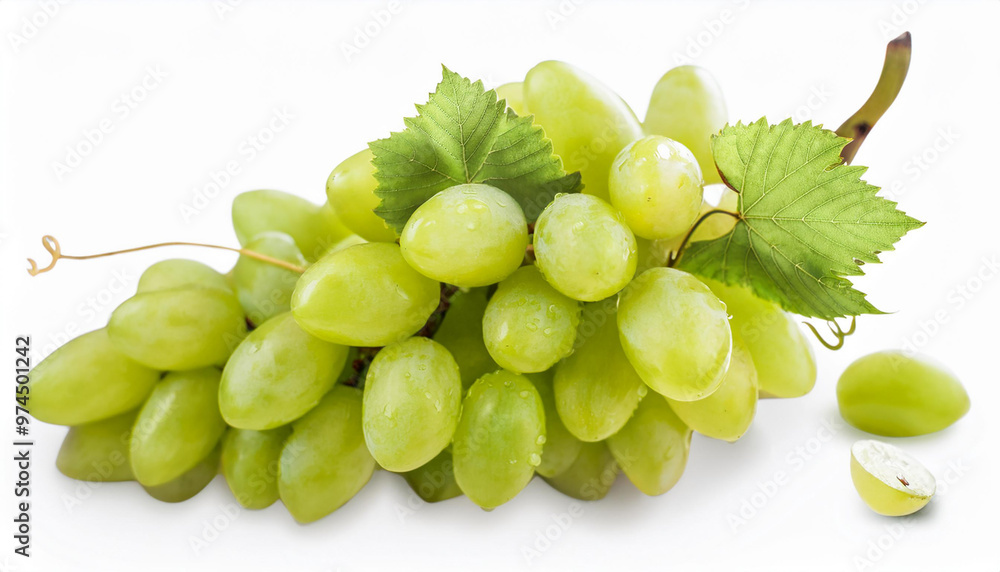 a bunch of grapes that are on a white background a bunch of grapes that are on a white background