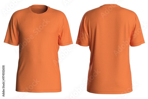 Plain color man t shirt design with isolated background for mockup design with round neck