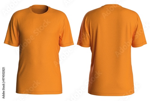 Plain color man t shirt design with isolated background for mockup design with round neck