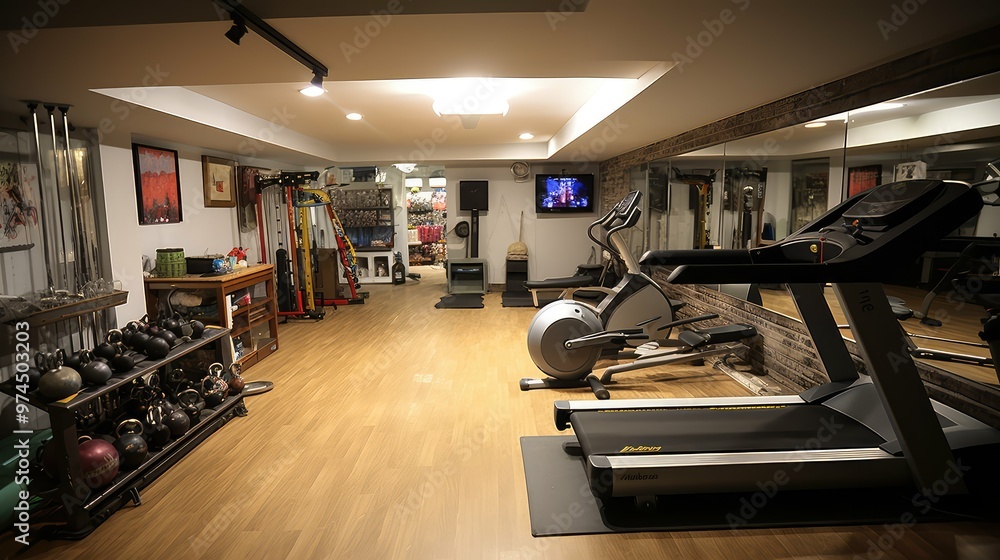 Fototapeta premium weights basement house