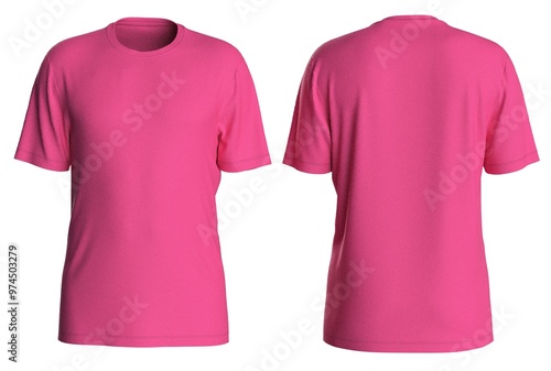 Plain color man t shirt design with isolated background for mockup design with round neck