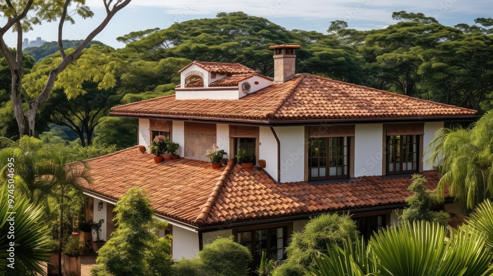 terracotta expensive house roof
