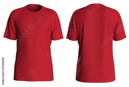 Plain color man t shirt design with isolated background for mockup design with round neck