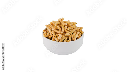 Indian Namkeen In white bowl Without Background