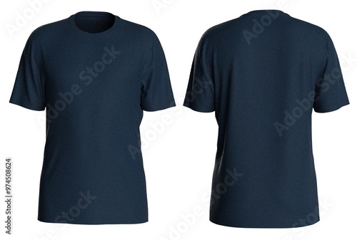 Plain color man t shirt design with isolated background for mockup design with round neck