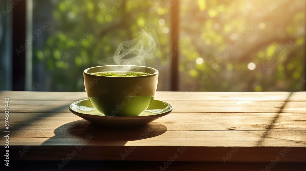 porcelain cup of green tea porcelain cup of green tea