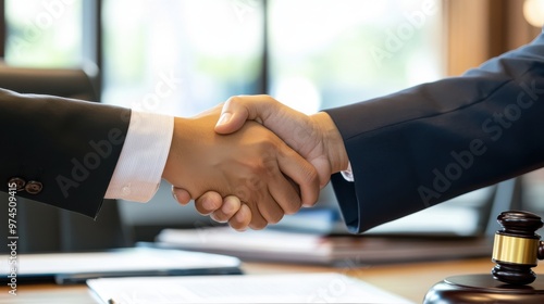 Business Deal Agreement Handshake Law Gavel