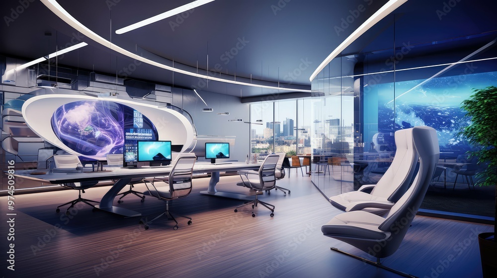 Fototapeta premium sophisticated office interior design