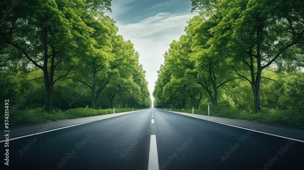 Fototapeta premium solitude barrier road