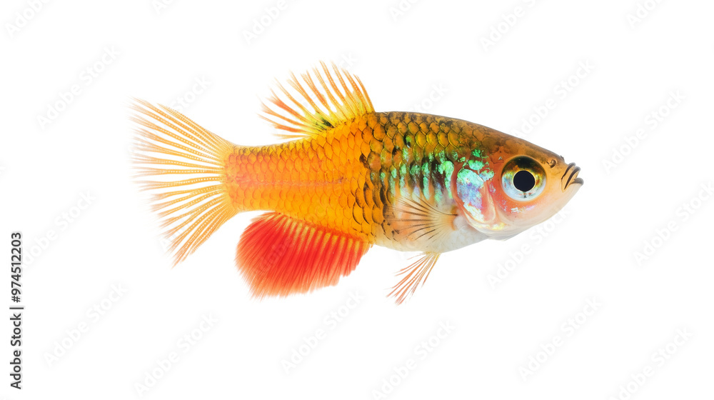 Fototapeta premium Platy tropical aquarium fish png isolated on transparent background