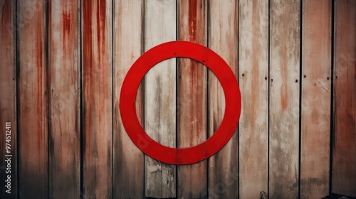 stop red circle with line photo