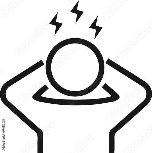 headache icon. Pain icon vector