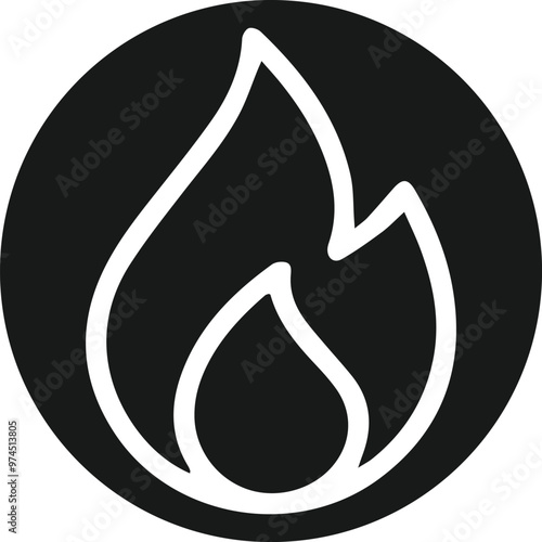 Fire icon. Flame icon vector