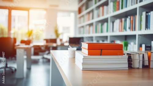 Wallpaper Mural books jblurry office background Torontodigital.ca