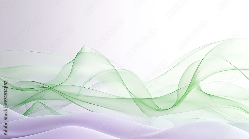 A flowing abstract design featuring gentle waves in soft green and white tones, perfect for backgrounds and artistic projects. A flowing abstract design featuring gentle waves in soft green and white tones, perfect for backgrounds and artistic projects.